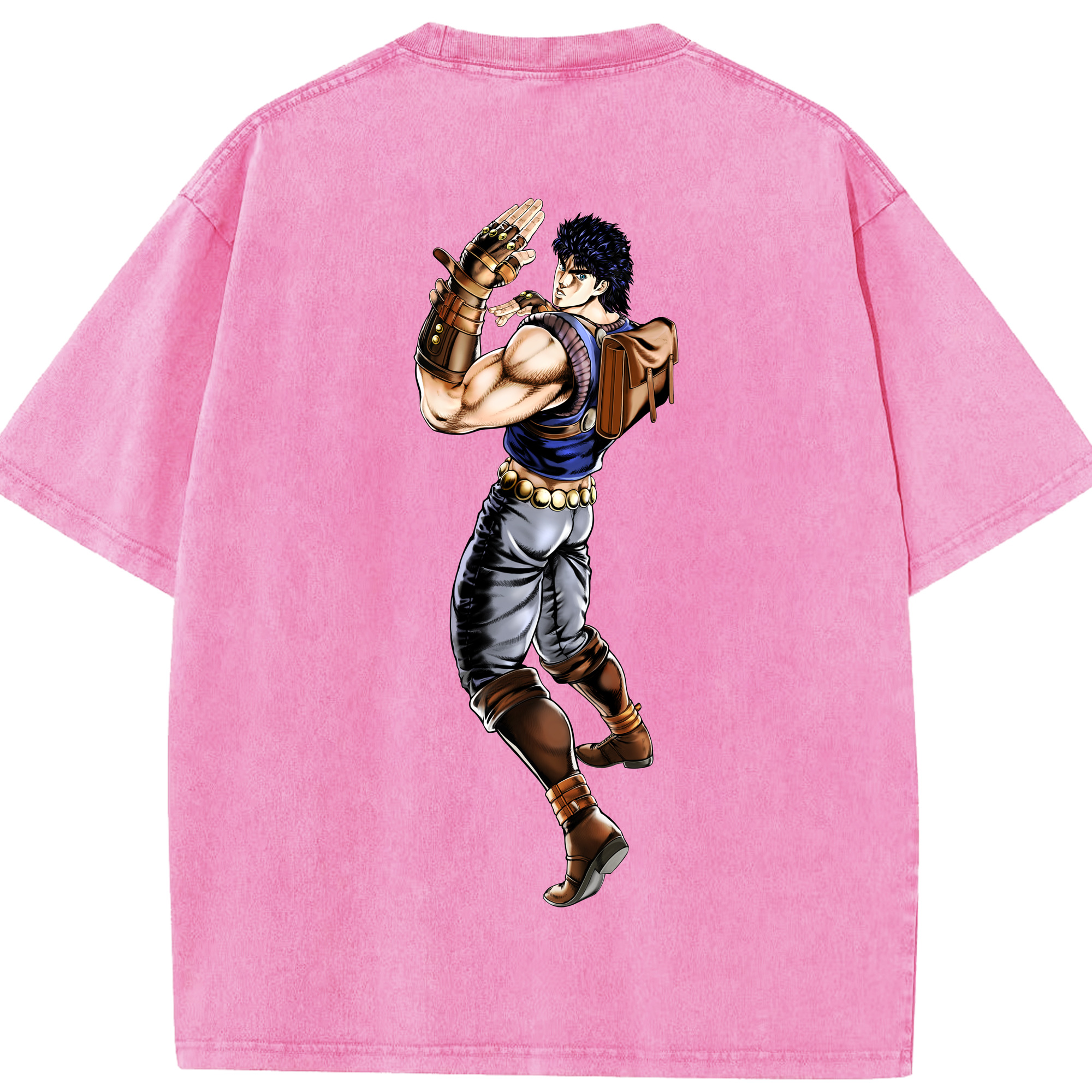 （画像用） ジョジョの奇妙な冒険 /ジョナサン?ジョースター JoJo's Bizarre Adventure Jonathan Joestar 綿100% ヴィンテージ風 半袖Tシャツ（背面プリント）